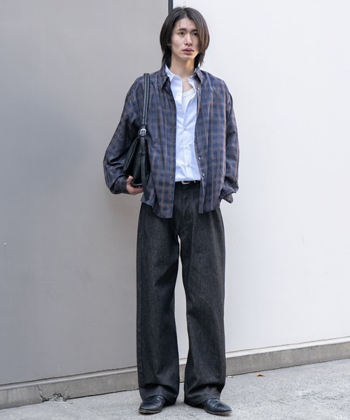 SINSS（シンス）の「Rigid straight denim / リジットストレートデニム（デニムパンツ・メンズ・インディゴブルー/ブラック・SMALL/X-SMALL/LARGE/MEDIUM）」の9枚目の写真