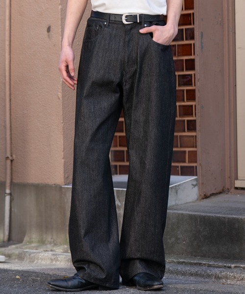 SINSS（シンス）の「Rigid straight denim / リジットストレートデニム（デニムパンツ・メンズ・インディゴブルー/ブラック・SMALL/X-SMALL/LARGE/MEDIUM）」の14枚目の写真