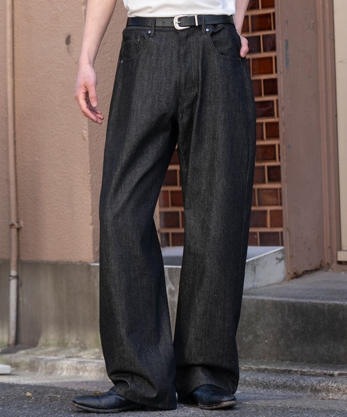 SINSS（シンス）の「Rigid straight denim / リジットストレートデニム（デニムパンツ・メンズ・インディゴブルー/ブラック・SMALL/X-SMALL/LARGE/MEDIUM）」の15枚目の写真