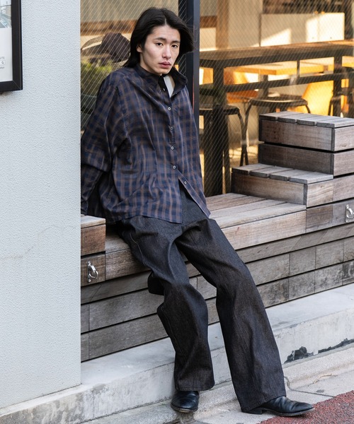 SINSS（シンス）の「Rigid straight denim / リジットストレートデニム（デニムパンツ・メンズ・インディゴブルー/ブラック・SMALL/X-SMALL/LARGE/MEDIUM）」の17枚目の写真