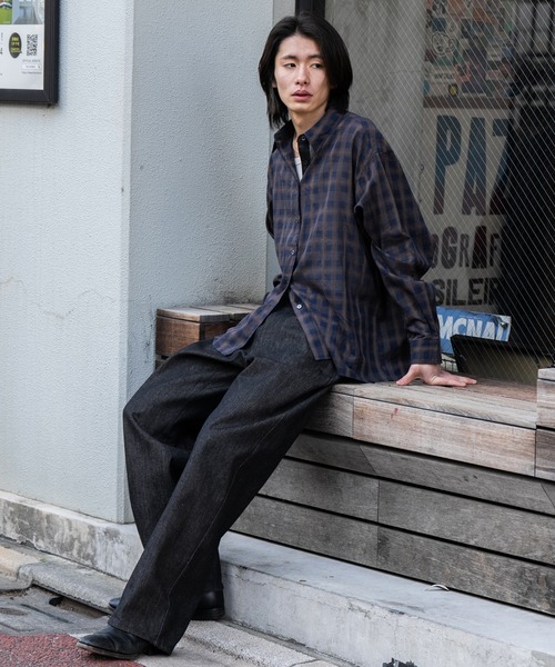 SINSS（シンス）の「Rigid straight denim / リジットストレートデニム（デニムパンツ・メンズ・インディゴブルー/ブラック・SMALL/X-SMALL/LARGE/MEDIUM）」の19枚目の写真