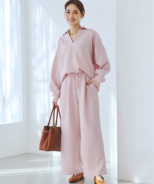 Elura（エルーラ）の「Wクロスドロストワイドパンツ＜低身長サイズあり＞/641251（その他パンツ・レディース・ダークブラウン/キャメル/ピンク/ブラック・MEDIUM/LARGE/FREE(S)）」の9枚目の写真