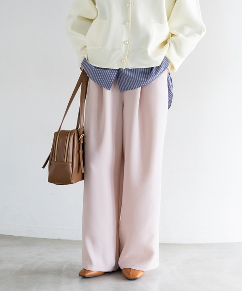 Elura（エルーラ）の「Wクロスドロストワイドパンツ＜低身長サイズあり＞/641251（その他パンツ・レディース・ダークブラウン/キャメル/ピンク/ブラック・MEDIUM/LARGE/FREE(S)）」の12枚目の写真