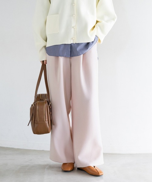 Elura（エルーラ）の「Wクロスドロストワイドパンツ＜低身長サイズあり＞/641251（その他パンツ・レディース・ダークブラウン/キャメル/ピンク/ブラック・MEDIUM/LARGE/FREE(S)）」の13枚目の写真