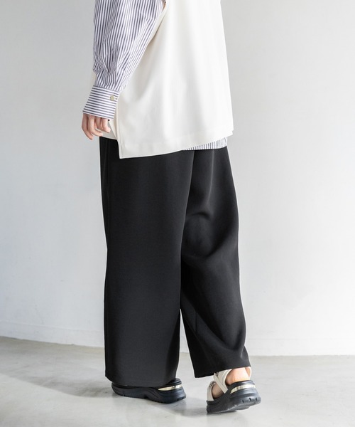 Elura（エルーラ）の「Wクロスドロストワイドパンツ＜低身長サイズあり＞/641251（その他パンツ・レディース・ダークブラウン/キャメル/ピンク/ブラック・MEDIUM/LARGE/FREE(S)）」の8枚目の写真