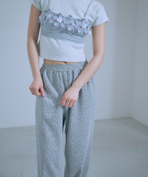 EN NEUME(エンノイム)の「Flower Thermal Jogger(その他パンツ・レディース・ネイビー/アイボリー/グレー・FREE)」の14枚目の写真