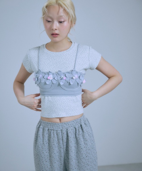 EN NEUME(エンノイム)の「Flower Thermal Jogger(その他パンツ・レディース・ネイビー/アイボリー/グレー・FREE)」の15枚目の写真