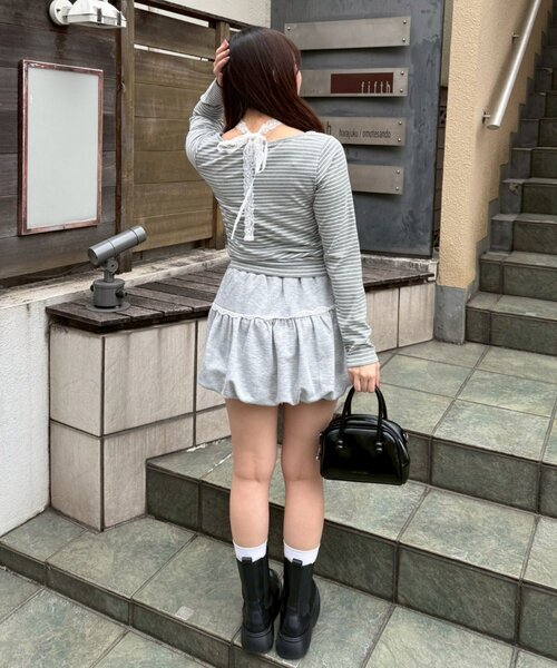 continuer de NICE CLAUP(コンティニューデナイスクラップ)の「【ガーリー好きにオススメ】マルチWAYレーステレコインナー(Tシャツ/カットソー・レディース・ドット/アイボリー/ブラック/その他12・FREE)」の18枚目の写真