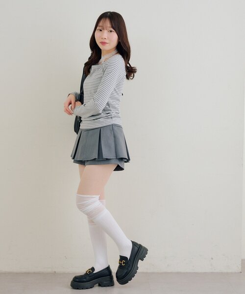 continuer de NICE CLAUP(コンティニューデナイスクラップ)の「【ガーリー好きにオススメ】マルチWAYレーステレコインナー(Tシャツ/カットソー・レディース・ドット/アイボリー/ブラック/その他12・FREE)」の15枚目の写真