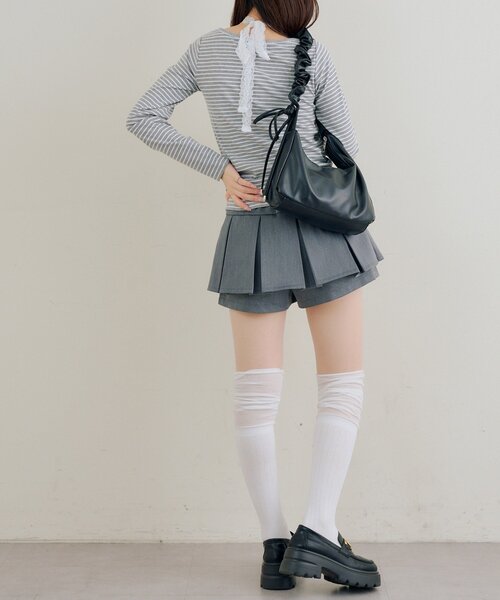 continuer de NICE CLAUP(コンティニューデナイスクラップ)の「【ガーリー好きにオススメ】マルチWAYレーステレコインナー(Tシャツ/カットソー・レディース・ドット/アイボリー/ブラック/その他12・FREE)」の12枚目の写真