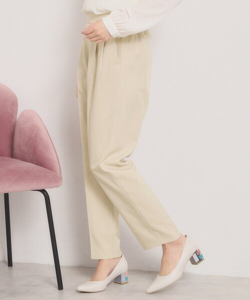 ITS'DEMO（イッツデモ）の「【洗濯機OK／イージーケア】ツイルストレッチテーパードパンツ（その他パンツ・レディース・ナチュラル/ブラック・40/38）」の12枚目の写真