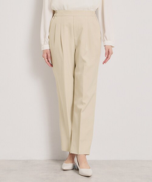 ITS'DEMO（イッツデモ）の「【洗濯機OK／イージーケア】ツイルストレッチテーパードパンツ（その他パンツ・レディース・ナチュラル/ブラック・40/38）」の16枚目の写真