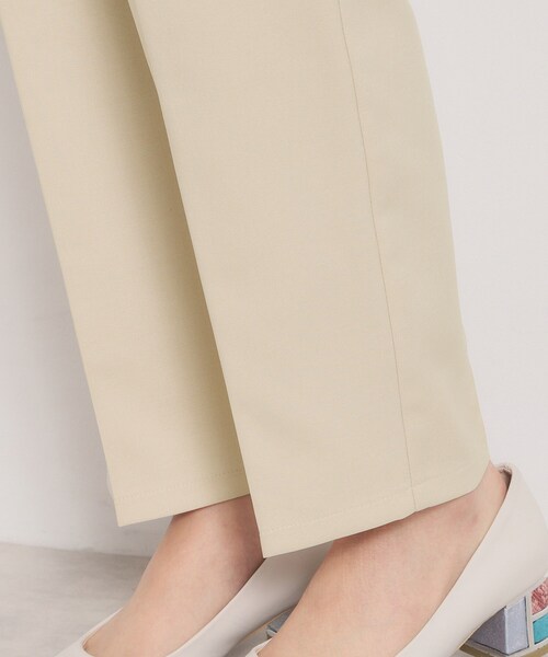 ITS'DEMO（イッツデモ）の「【洗濯機OK／イージーケア】ツイルストレッチテーパードパンツ（その他パンツ・レディース・ナチュラル/ブラック・40/38）」の3枚目の写真