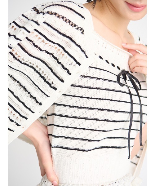 CELFORD（セルフォード）の「【洗える】レーシーニットアンサンブル（ニット/セーター・レディース・その他/オフホワイト/レッド/ダークネイビー・F）」の21枚目の写真