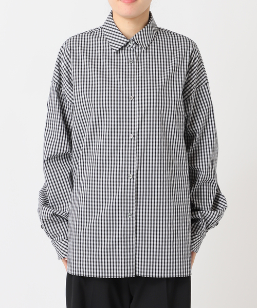 CITYSHOP（シティーショップ）の「GINGHAM CHECK シャツ（シャツ/ブラウス・レディース・ブラック・38/36）」の9枚目の写真