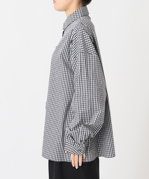 CITYSHOP（シティーショップ）の「GINGHAM CHECK シャツ（シャツ/ブラウス・レディース・ブラック・38/36）」の10枚目の写真