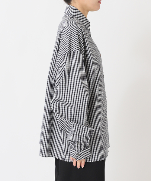 CITYSHOP（シティーショップ）の「GINGHAM CHECK シャツ（シャツ/ブラウス・レディース・ブラック・38/36）」の12枚目の写真