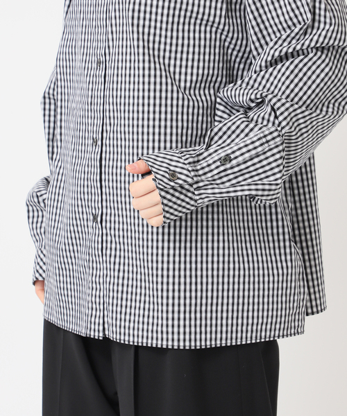 CITYSHOP（シティーショップ）の「GINGHAM CHECK シャツ（シャツ/ブラウス・レディース・ブラック・38/36）」の19枚目の写真