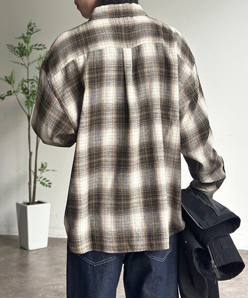 U.S. POLO ASSN.（ユーエスポロアッスン）の「【U.S. POLO ASSN.】チェックビエラシャツ（シャツ/ブラウス・レディース・アイボリー/サックスブルー/グリーン/ブラウン・LARGE/MEDIUM）」の11枚目の写真