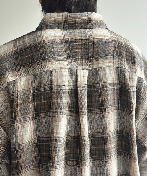 U.S. POLO ASSN.（ユーエスポロアッスン）の「【U.S. POLO ASSN.】チェックビエラシャツ（シャツ/ブラウス・レディース・アイボリー/サックスブルー/グリーン/ブラウン・LARGE/MEDIUM）」の18枚目の写真