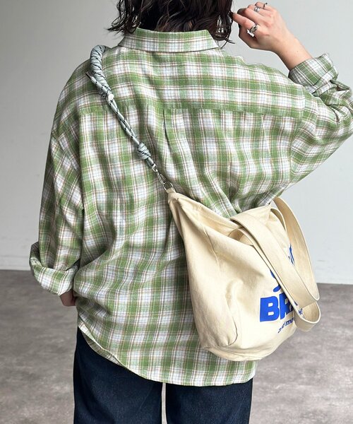 U.S. POLO ASSN.（ユーエスポロアッスン）の「【U.S. POLO ASSN.】チェックビエラシャツ（シャツ/ブラウス・レディース・アイボリー/サックスブルー/グリーン/ブラウン・LARGE/MEDIUM）」の20枚目の写真