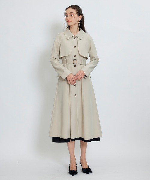 REDYAZEL（レディアゼル）の「2WAYレイヤードライクリボントレンチコート（トレンチコート・レディース・ベージュ/サックスブルー/オフホワイト・MEDIUM/SMALL）」の22枚目の写真