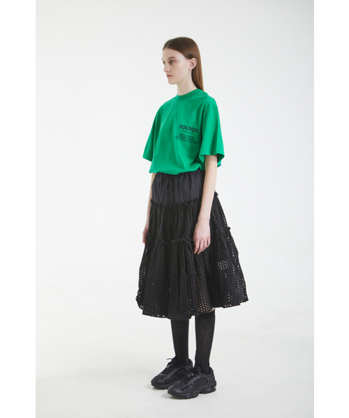 BMUETTE(ビムウィエ)の「レイヤードTシャツ - グリーン(Tシャツ/カットソー・レディース・グリーン/グレー・SMALL/MEDIUM)」の3枚目の写真