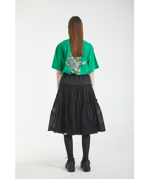 BMUETTE(ビムウィエ)の「レイヤードTシャツ - グリーン(Tシャツ/カットソー・レディース・グリーン/グレー・SMALL/MEDIUM)」の4枚目の写真