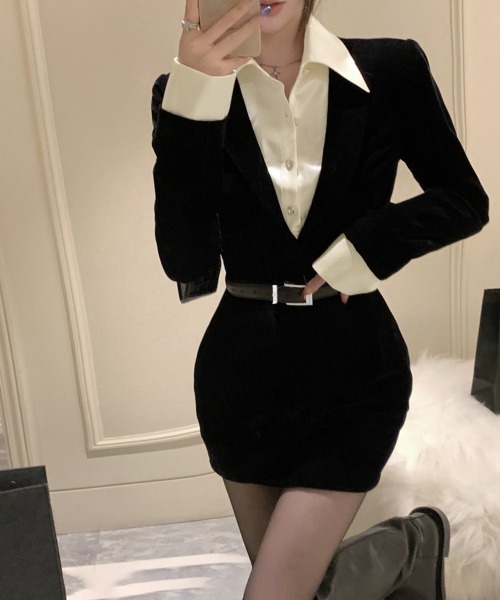 Miniministore(ミニミニストア)の「ドッキングワンピース セクシーミニワンピ(ワンピース・レディース・ブラック・M/L)」の3枚目の写真