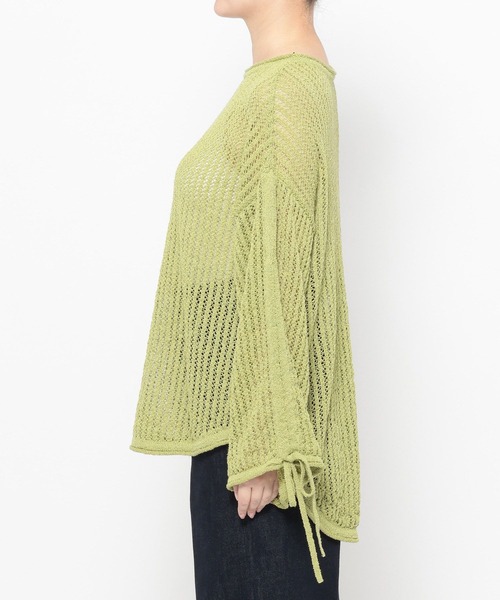 mysty woman（ミスティウーマン）の「7GメッシュニットLS　659795（ニット/セーター・レディース・オフホワイト/ブラック/グリーン/ベージュ・FREE）」の15枚目の写真