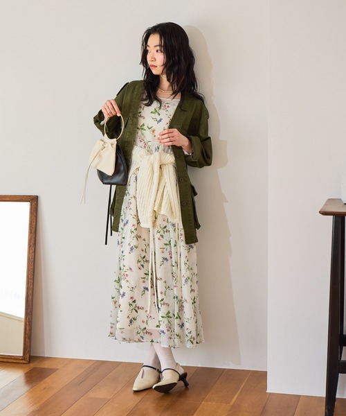 mysty woman（ミスティウーマン）の「7GメッシュニットLS　659795（ニット/セーター・レディース・オフホワイト/ブラック/グリーン/ベージュ・FREE）」の5枚目の写真