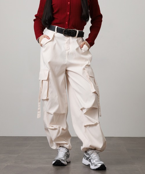 .WORKS（ドットワークス）の「.worksスタッズベルト付カーゴパンツ（カーゴパンツ・レディース・ダークグレー/ブラック/アイボリー/ピンク・M）」の20枚目の写真