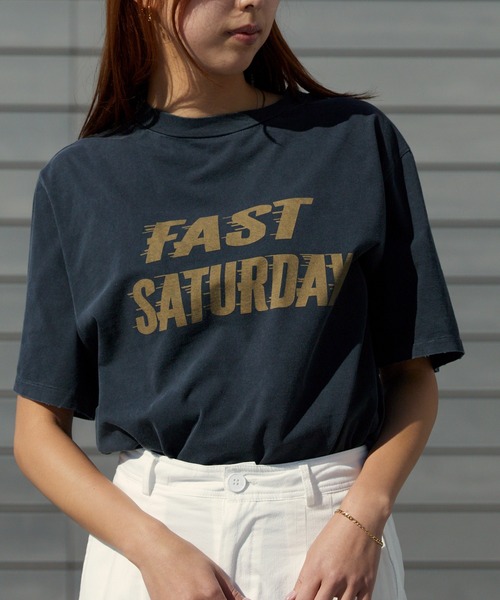 REMI RELIEF（レミレリーフ）の「REMI RELIEF/レミレリーフ SP加工 New Fit-T(FAST SATURDAY) 天竺 ヴィンテージTシャツ 2026年春夏（Tシャツ/カットソー・メンズ・オフホワイト/ブラック・M/L/XL）」の22枚目の写真