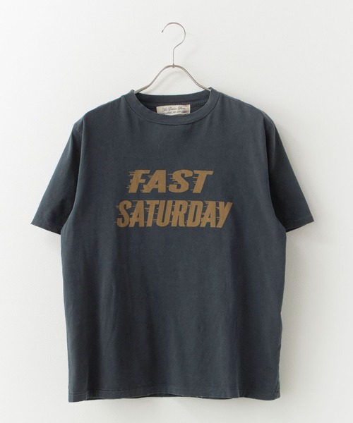 REMI RELIEF（レミレリーフ）の「REMI RELIEF/レミレリーフ SP加工 New Fit-T(FAST SATURDAY) 天竺 ヴィンテージTシャツ 2026年春夏（Tシャツ/カットソー・メンズ・オフホワイト/ブラック・M/L/XL）」の15枚目の写真