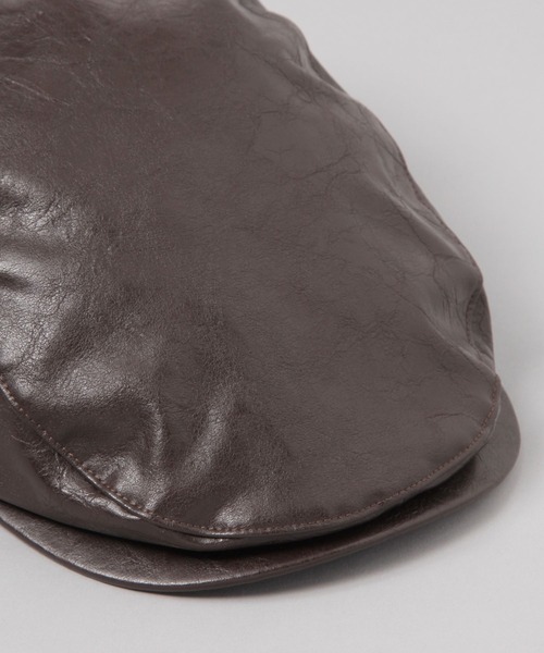 JEANASIS（ジーナシス）の「フェイクレザーハンチング/639518（ハンチング/ベレー帽・レディース・ブラック/ブラウン・FREE）」の11枚目の写真