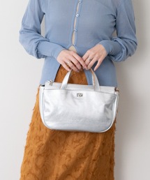 inter-chaussures | 【RIPANI】シャインシルバーレザー2WAYバッグ(Q66306)(ハンドバッグ)
