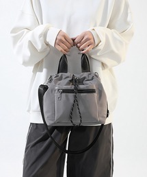 LESRIRE / ナイロン ドローストリング 2WAY ミニショルダーバッグ 巾着バッグ 軽量 コンパクト L9232