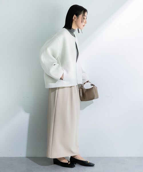 Green　Parks（グリーンパークス）の「ZIPカラーブルゾン（ブルゾン・レディース・ホワイト系その他2/ブラック・FREE）」の4枚目の写真