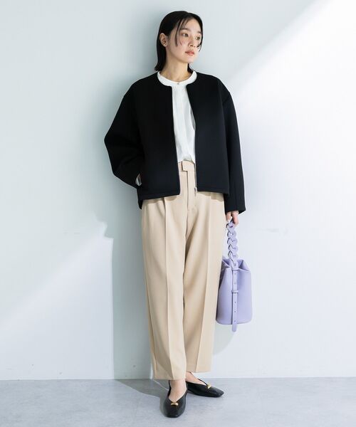 Green　Parks（グリーンパークス）の「ZIPカラーブルゾン（ブルゾン・レディース・ホワイト系その他2/ブラック・FREE）」の13枚目の写真