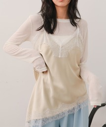 KOBE LETTUCE | サテンレースキャミトップス(キャミソール)