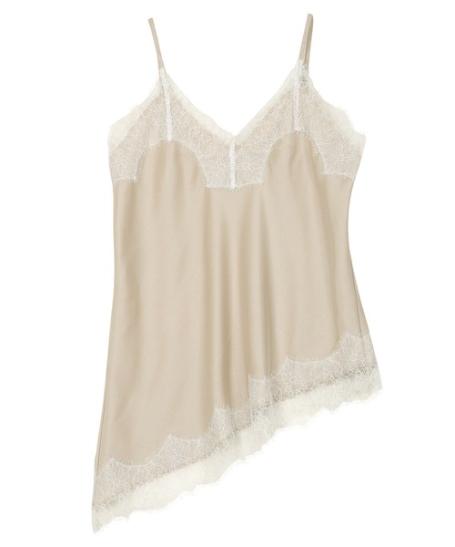 KOBE LETTUCE（コウベレタス）の「サテンレースキャミトップス（キャミソール・レディース・ミント/ライトベージュ/ブラック・M）」の16枚目の写真