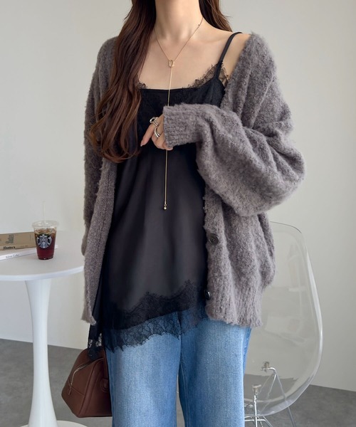 KOBE LETTUCE（コウベレタス）の「サテンレースキャミトップス（キャミソール・レディース・ミント/ライトベージュ/ブラック・M）」の5枚目の写真