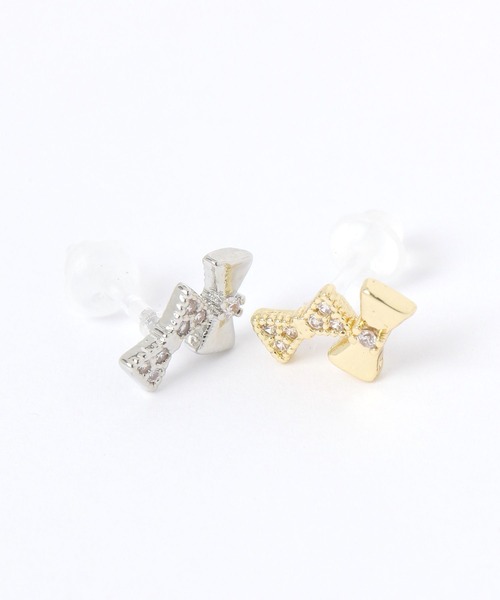 LAKOLE（ラコレ）の「ダブルリボン樹脂ポストピアス / 644509（ピアス（両耳用）・レディース・その他1/その他2・FREE）」の3枚目の写真