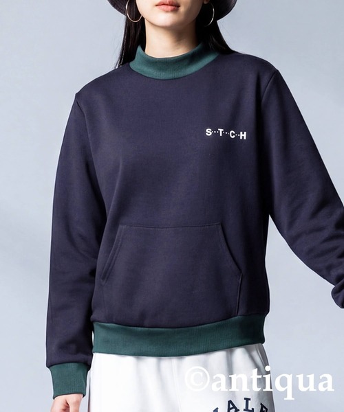 antiqua(アンティカ)の「【STCH】プルオーバー(Tシャツ/カットソー・レディース・ブラック/杢グレー/ネイビー・ONESIZE)」の3枚目の写真