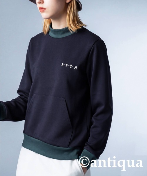 antiqua(アンティカ)の「【STCH】プルオーバー(Tシャツ/カットソー・レディース・ブラック/杢グレー/ネイビー・ONESIZE)」の13枚目の写真