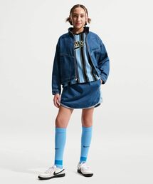NIKE | ナイキ スポーツウェア コレクション ジュニア (ガールズ) デニム スカート / Nike Sportswear Collection Big Kids' (Girls') Denim Skirt IF2314-435 Mystic Navy(スカート)