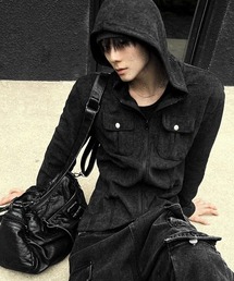 COSYHARU（コシハル）の「ピグメントラインフードジップアップ（パーカー）」