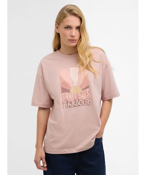 Barbour(バブアー)の「Melody グラフィックTシャツ(レディース)(Tシャツ/カットソー・レディース・ホワイト/ピンク・8/10)」の2枚目の写真