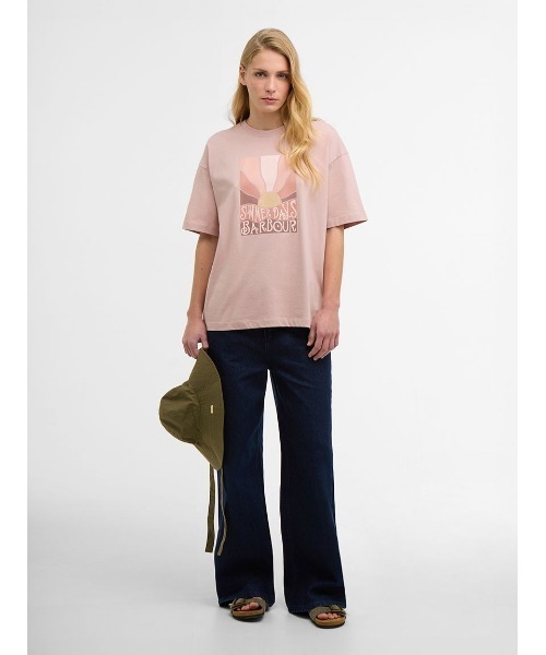 Barbour(バブアー)の「Melody グラフィックTシャツ(レディース)(Tシャツ/カットソー・レディース・ホワイト/ピンク・8/10)」の7枚目の写真