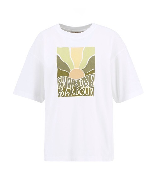 Barbour(バブアー)の「Melody グラフィックTシャツ(レディース)(Tシャツ/カットソー・レディース・ホワイト/ピンク・8/10)」の11枚目の写真
